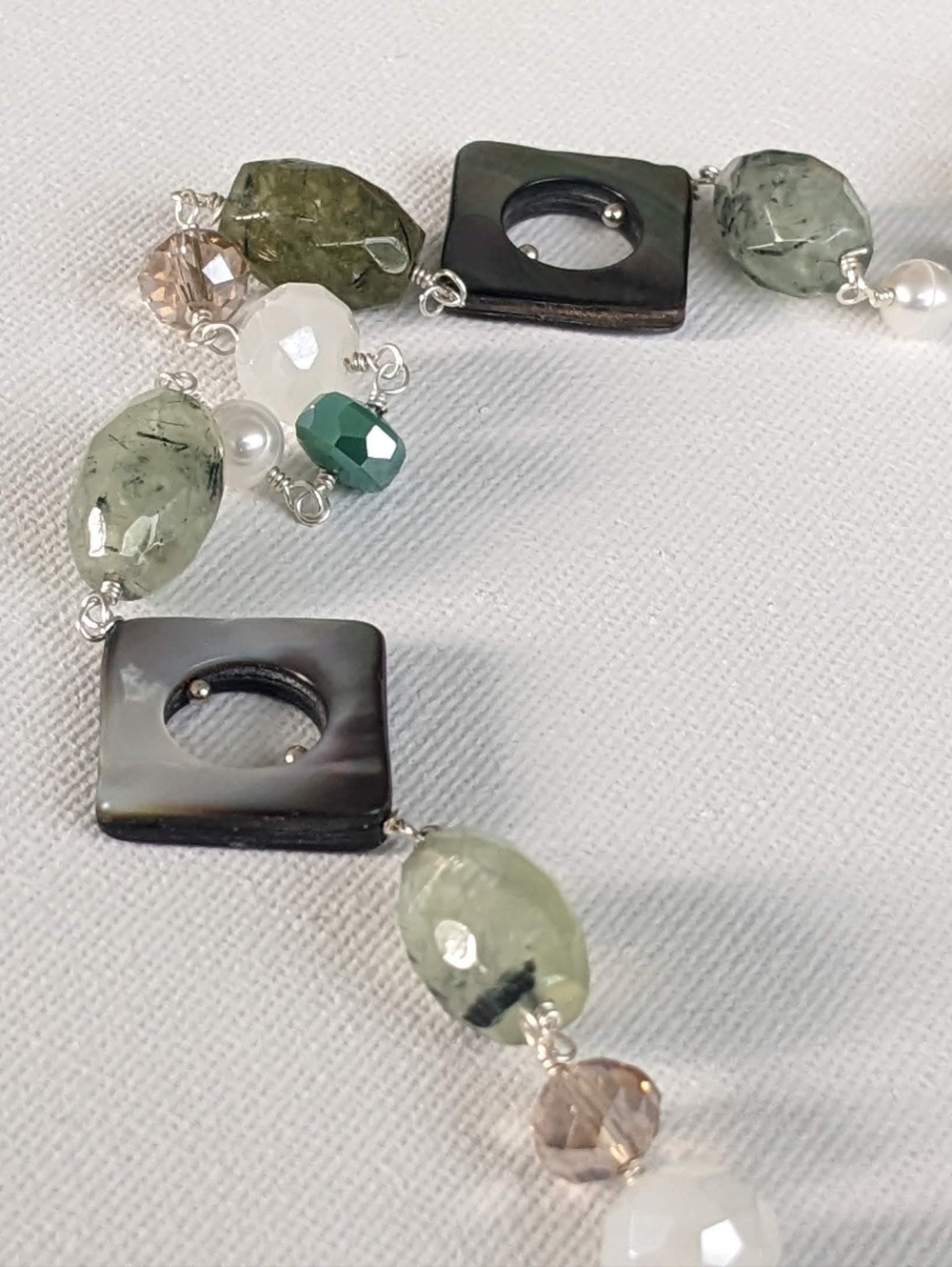 Seaside Treasures Sterling Silver and Natural Gemstone Necklace - Picture 3 of 10